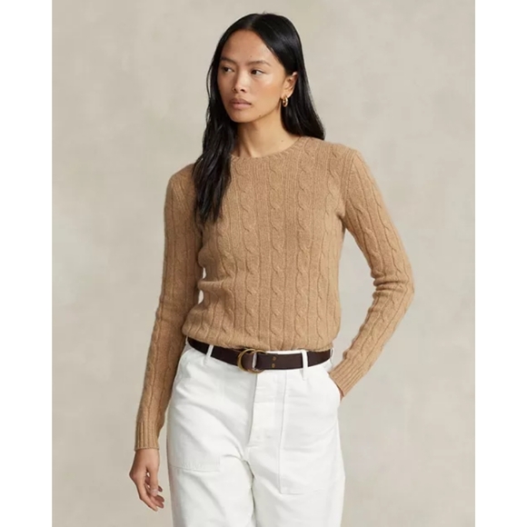 Polo Ralph Lauren Camel Cable Knit Sweater - Picture 10 of 10